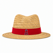 Los Angeles Angels '47 Brand Natural Shaded Straw Hat - Khaki/Red - Product Image