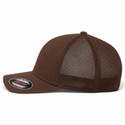 Flexfit Premium Blank Stretch Fit Trucker Baseball Cap - Brown