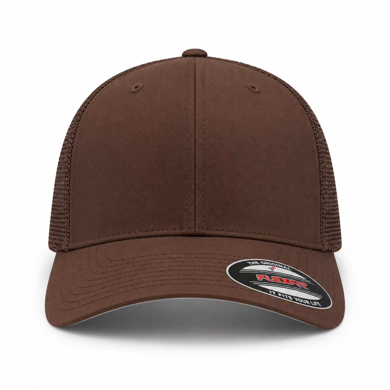 Flexfit Premium Blank Stretch Fit Trucker Baseball Cap - Brown