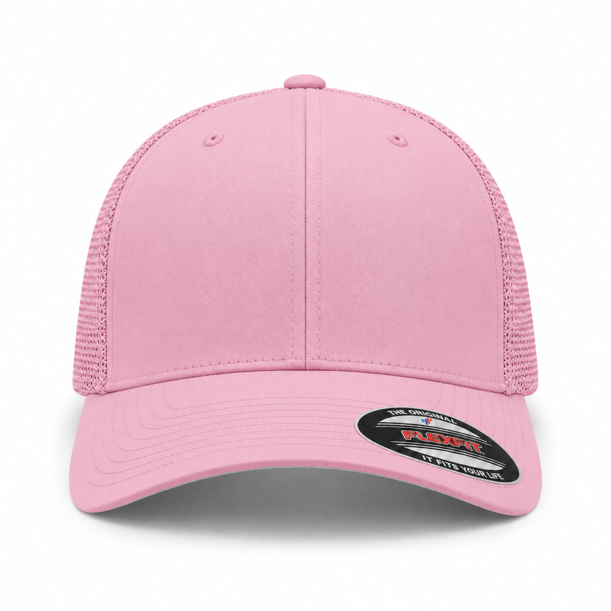 Flexfit Premium Blank Stretch Fit Trucker Baseball Cap - Bubble Gum