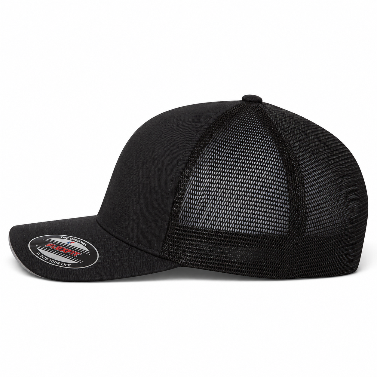 Flexfit Premium Blank Stretch Fit Trucker Baseball Cap - Obsidian