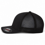 Flexfit Premium Blank Stretch Fit Trucker Baseball Cap - Obsidian