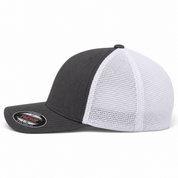 Flexfit Premium Blank Stretch Fit Trucker Baseball Cap - Charcoal/White