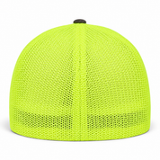 Flexfit Premium Blank Stretch Fit Trucker Baseball Cap - Charcoal/Neon