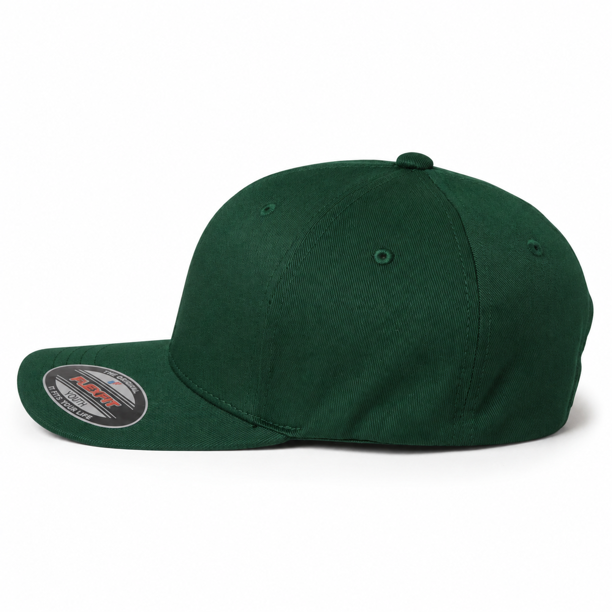 Flexfit Youth Premium Blank Stretch Fit Baseball Cap - Forest Green