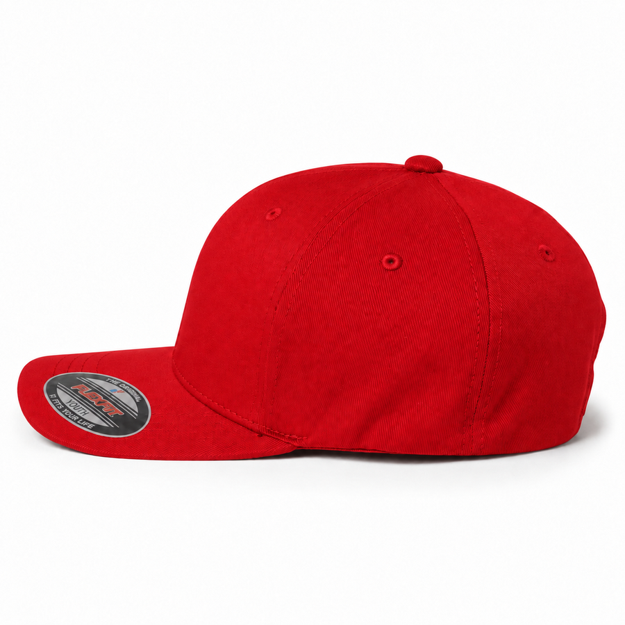 Flexfit Youth Premium Blank Stretch Fit Baseball Cap - Rosso Red