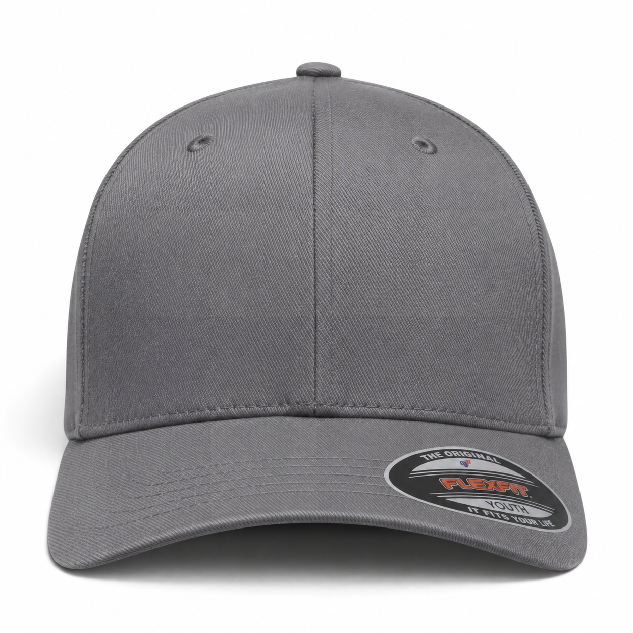 Flexfit Youth Premium Blank Stretch Fit Baseball Cap - Stone Gray