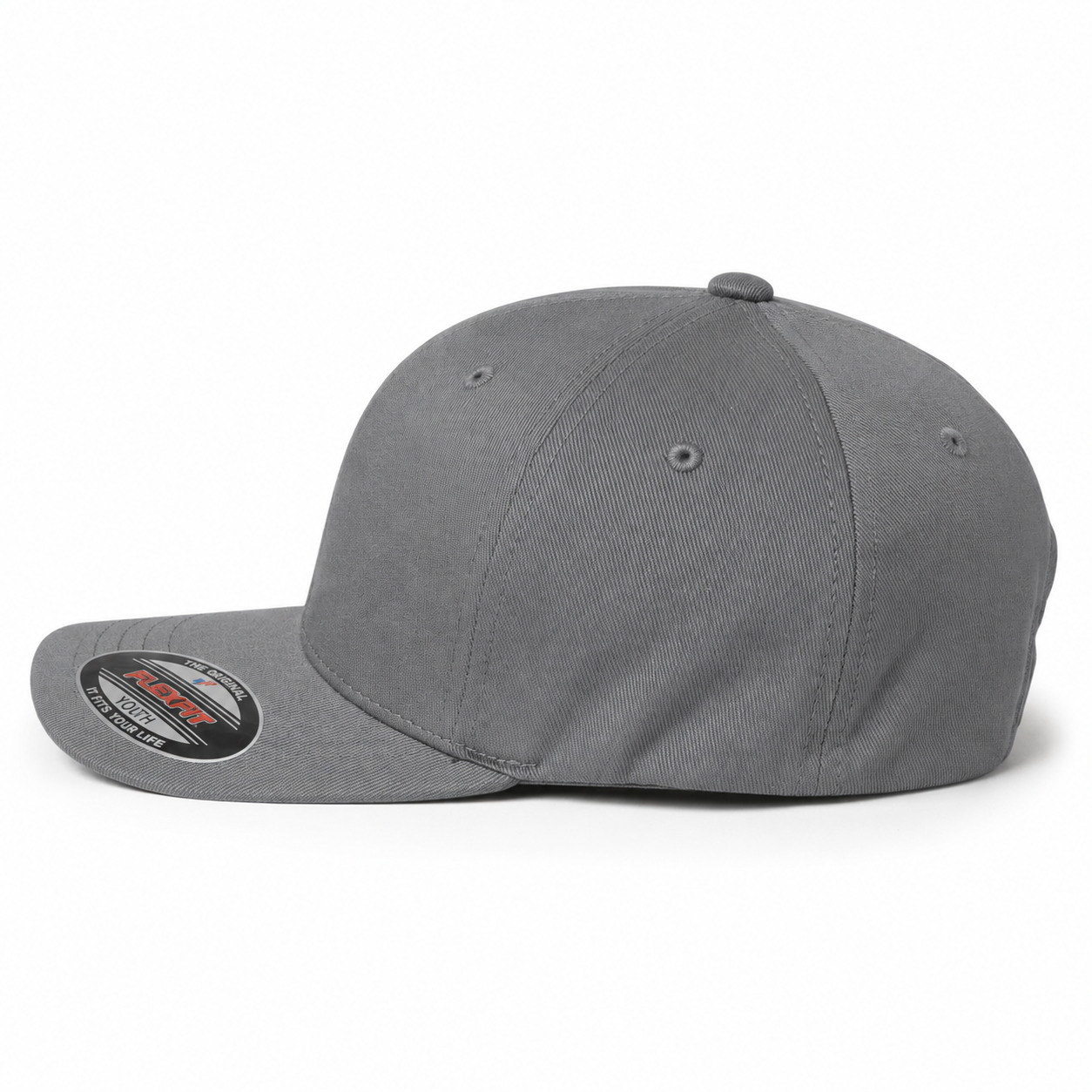 Flexfit Youth Premium Blank Stretch Fit Baseball Cap - Stone Gray