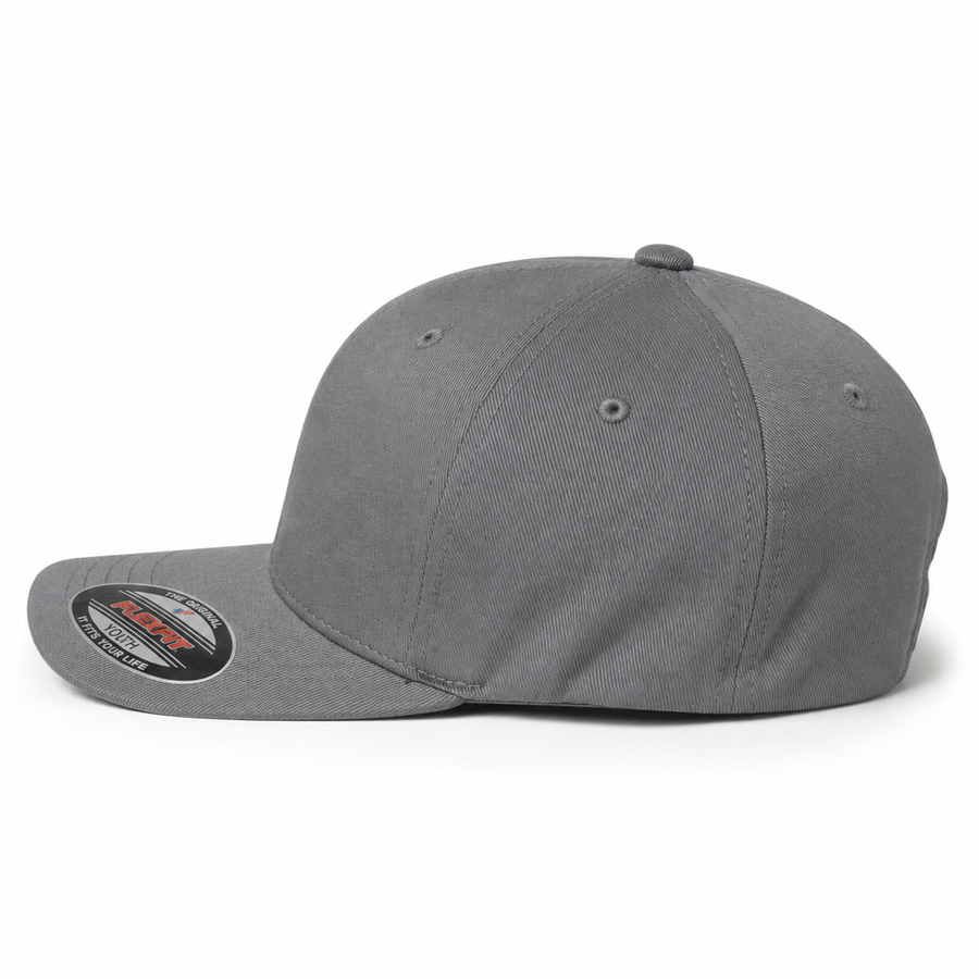 Flexfit Youth Premium Blank Stretch Fit Baseball Cap - Stone Gray