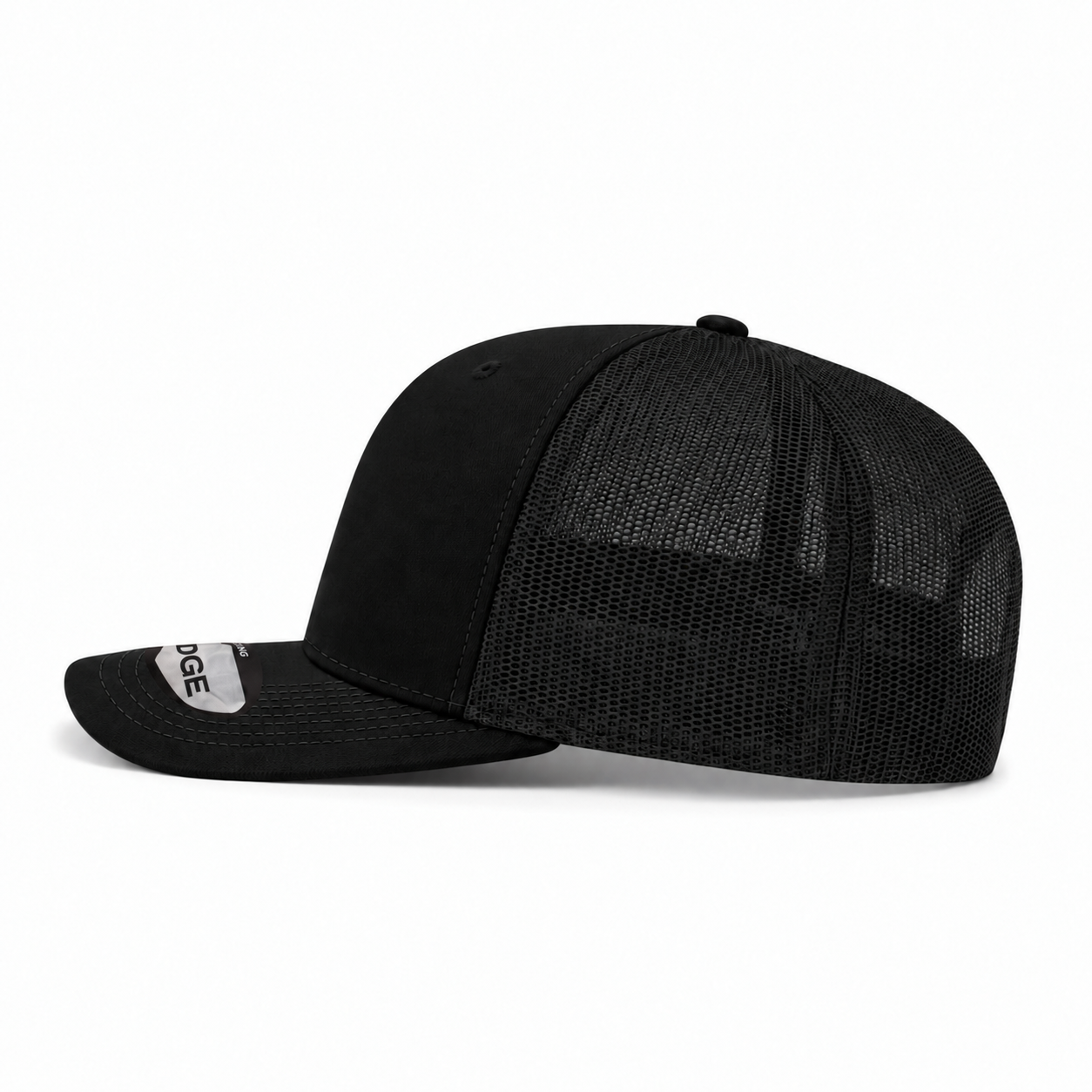 Pit Bull Cambridge PB222 Blank 6-Panel Mesh Trucker Adjustable Snapback Hat - Black/Black - Product Image