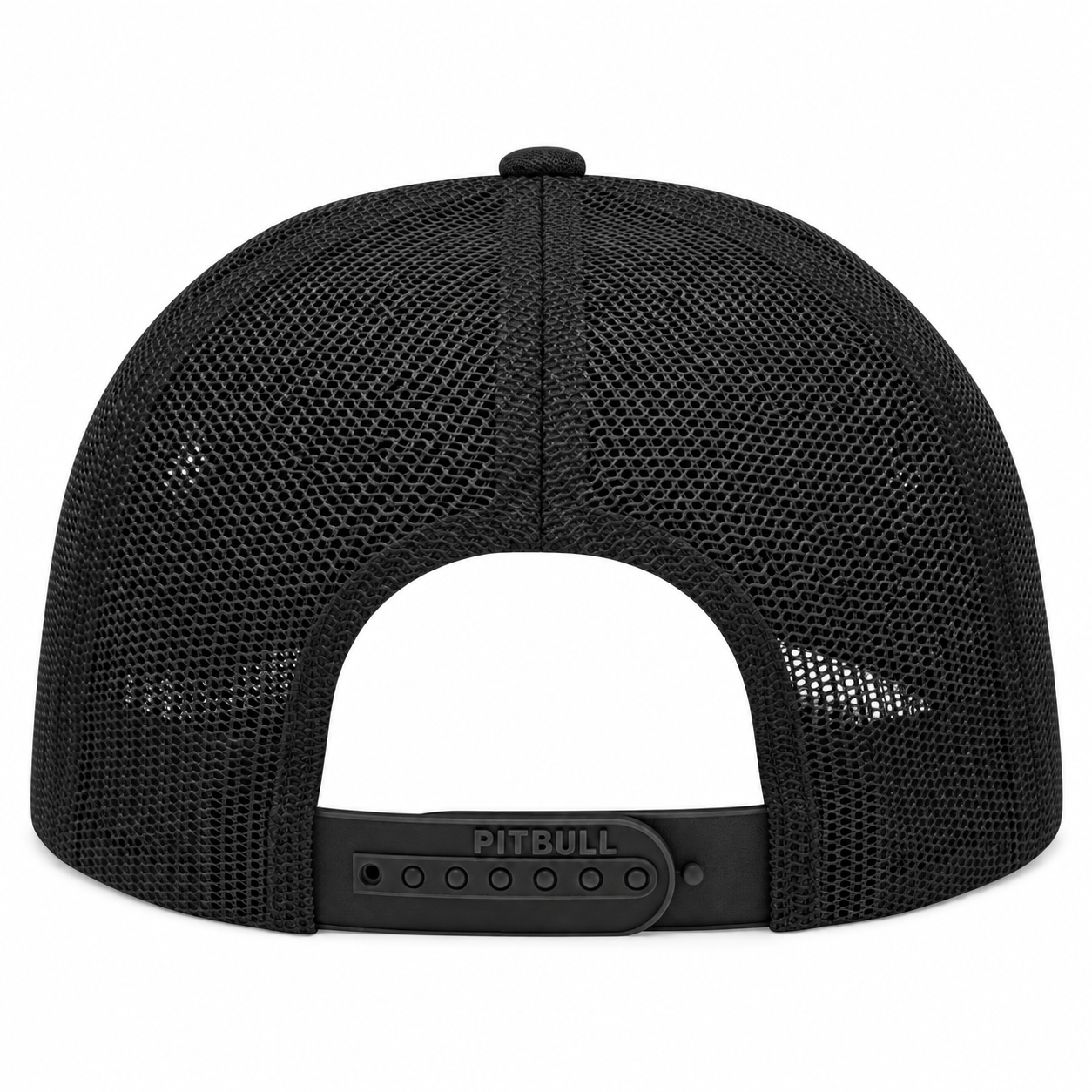 Pit Bull Cambridge PB222 Blank 6-Panel Mesh Trucker Adjustable Snapback Hat - Black/Black - Product Image