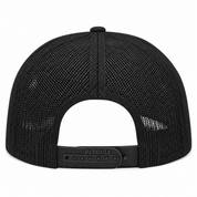 Pit Bull Cambridge PB222 Blank 6-Panel Mesh Trucker Adjustable Snapback Hat - Black/Black - Product Image