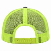 Pit Bull Cambridge PB222 Blank 6-Panel Mesh Trucker Adjustable Snapback Hat - Charcoal/Highlighter - Product Image