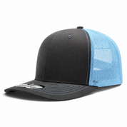 Pit Bull Cambridge PB222 Blank 6-Panel Mesh Trucker Adjustable Snapback Hat - Charcoal/Glacier - Product Image