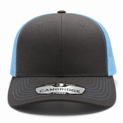 Pit Bull Cambridge PB222 Blank 6-Panel Mesh Trucker Adjustable Snapback Hat - Charcoal/Glacier - Product Image