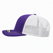 Pit Bull Cambridge PB222 Blank 6-Panel Mesh Trucker Adjustable Snapback Hat - Violet/White - Product Image