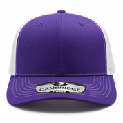 Pit Bull Cambridge PB222 Blank 6-Panel Mesh Trucker Adjustable Snapback Hat - Violet/White - Product Image