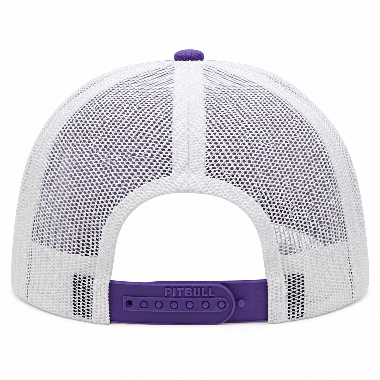 Pit Bull Cambridge PB222 Blank 6-Panel Mesh Trucker Adjustable Snapback Hat - Violet/White - Product Image