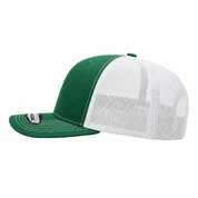 Pit Bull Cambridge PB222 Blank 6-Panel Mesh Trucker Adjustable Snapback Hat - Kelly/White
