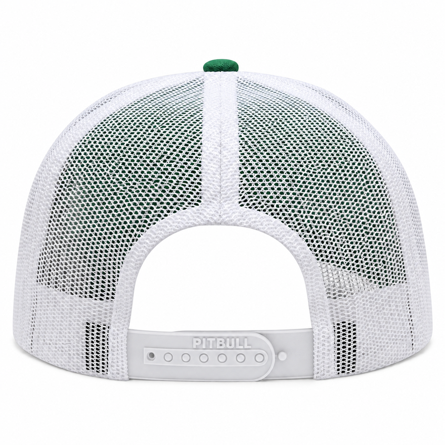 Pit Bull Cambridge PB222 Blank 6-Panel Mesh Trucker Adjustable Snapback Hat - Kelly/White