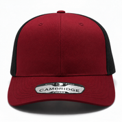 Pit Bull Cambridge PB222 Blank 6-Panel Mesh Trucker Adjustable Snapback Hat - Wine/Obsidian