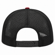 Pit Bull Cambridge PB222 Blank 6-Panel Mesh Trucker Adjustable Snapback Hat - Wine/Obsidian