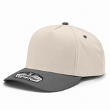Pit Bull Cambridge PB274 Blank 5-Panel High Frame Adjustable Snapback Hat - Creme/Gray