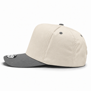 Pit Bull Cambridge PB274 Blank 5-Panel High Frame Adjustable Snapback Hat - Creme/Gray