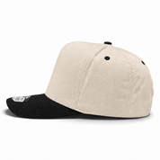 Pit Bull Cambridge PB274 Blank 5-Panel High Frame Adjustable Snapback Hat - Creme/Black - Product Image