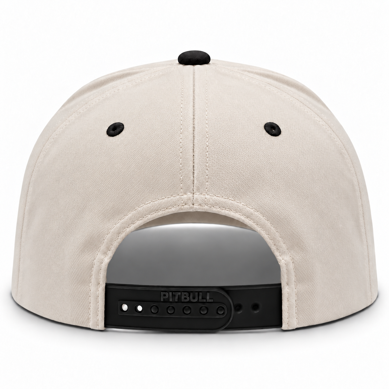 Pit Bull Cambridge PB274 Blank 5-Panel High Frame Adjustable Snapback Hat - Creme/Black - Product Image