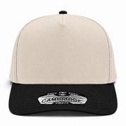 Pit Bull Cambridge PB274 Blank 5-Panel High Frame Adjustable Snapback Hat - Creme/Black - Product Image
