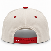 Pit Bull Cambridge PB274 Blank 5-Panel High Frame Adjustable Snapback Hat - Creme/Red