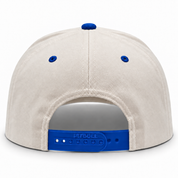 Pit Bull Cambridge PB274 Blank 5-Panel High Frame Adjustable Snapback Hat - Creme/Royal Blue