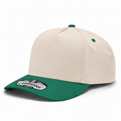 Pit Bull Cambridge PB274 Blank 5-Panel High Frame Adjustable Snapback Hat - Creme/Kelly Green