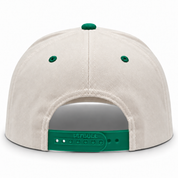 Pit Bull Cambridge PB274 Blank 5-Panel High Frame Adjustable Snapback Hat - Creme/Kelly Green