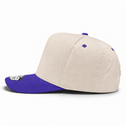 Pit Bull Cambridge PB274 Blank 5-Panel High Frame Adjustable Snapback Hat - Creme/Violet