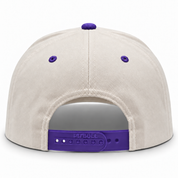 Pit Bull Cambridge PB274 Blank 5-Panel High Frame Adjustable Snapback Hat - Creme/Violet