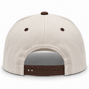Pit Bull Cambridge PB274 Blank 5-Panel High Frame Adjustable Snapback Hat - Creme/Brown