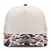 Pit Bull Cambridge PB275 Blank 5-Panel High Frame Adjustable Snapback Hat - Creme/Cream Camo