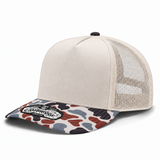 Pit Bull Cambridge PB275 Blank 5-Panel High Frame Adjustable Snapback Hat - Creme/Cream Camo