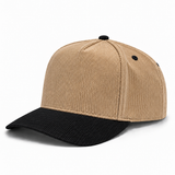 Pit Bull Cambridge CDY10 Corduroy Blank 5-Panel High Frame Adjustable Snapback Hat - Tan/Black