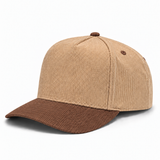 Pit Bull Cambridge CDY10 Corduroy Blank 5-Panel High Frame Adjustable Snapback Hat - Tan/Brown