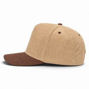 Pit Bull Cambridge CDY10 Corduroy Blank 5-Panel High Frame Adjustable Snapback Hat - Tan/Brown