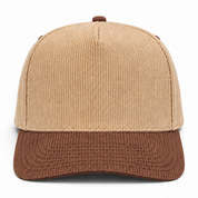 Pit Bull Cambridge CDY10 Corduroy Blank 5-Panel High Frame Adjustable Snapback Hat - Tan/Brown