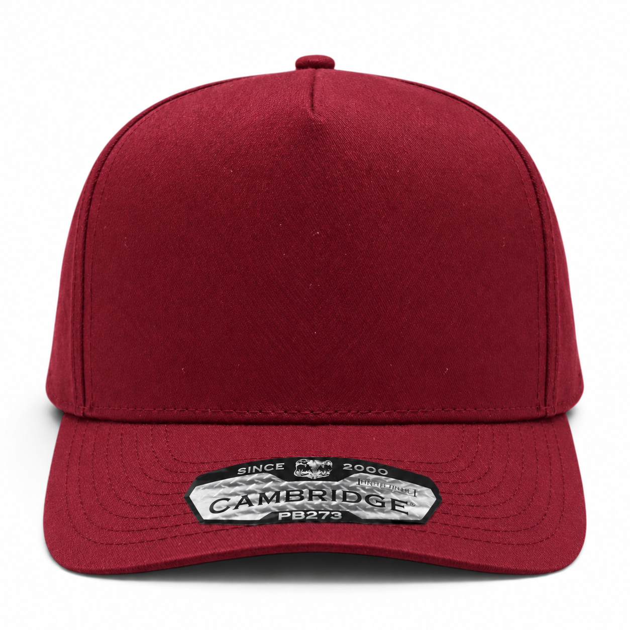 Pit Bull Cambridge PB273 Blank 5-Panel High Frame Adjustable Snapback Hat - Maroon
