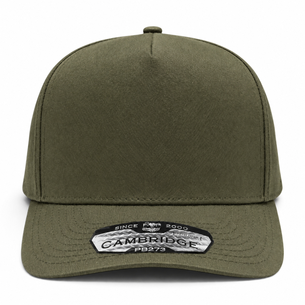 Pit Bull Cambridge PB273 Blank 5-Panel High Frame Adjustable Snapback Hat - Olive
