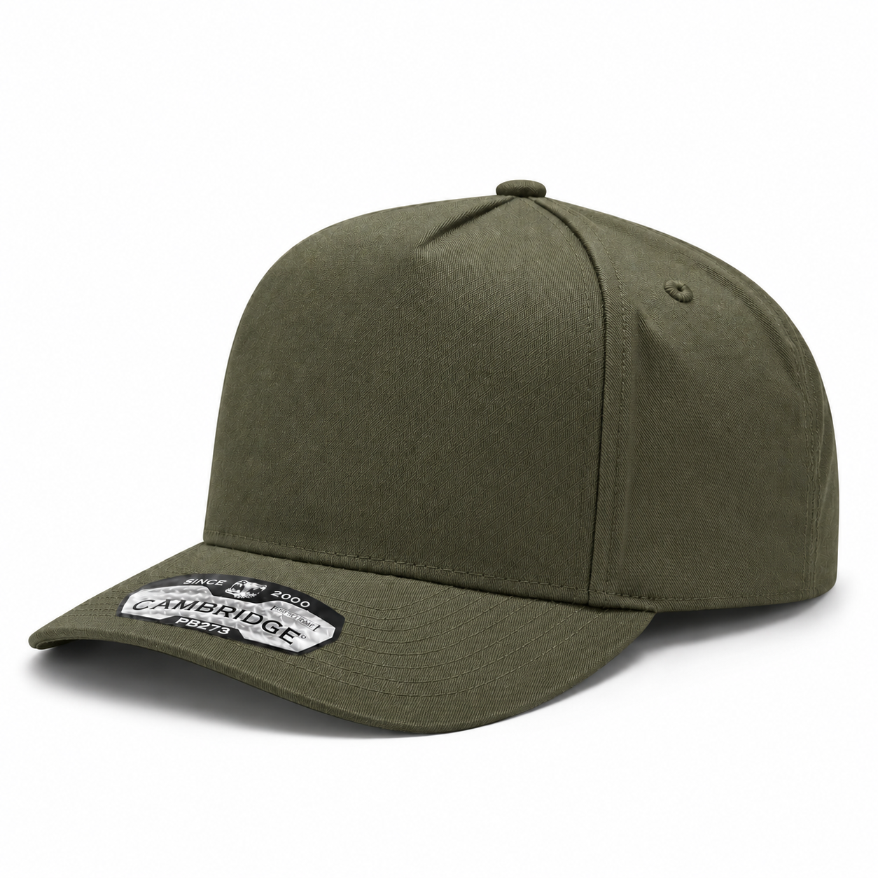 Pit Bull Cambridge PB273 Blank 5-Panel High Frame Adjustable Snapback Hat - Olive