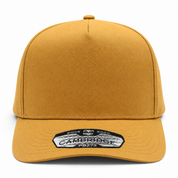 Pit Bull Cambridge PB273 Blank 5-Panel High Frame Adjustable Snapback Hat - Tan Gold