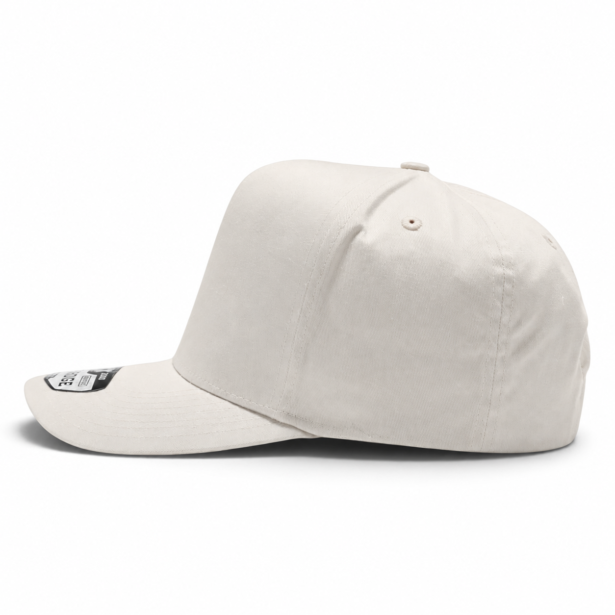 Pit Bull Cambridge PB273 Blank 5-Panel High Frame Adjustable Snapback Hat - Creme