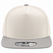 Pit Bull Cambridge PB292 Blank 5-Panel Mesh Trucker Adjustable Snapback Hat - Creme/Silver